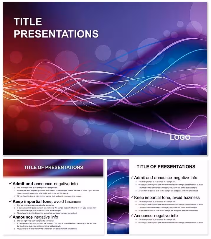 Purple Wallpaper PowerPoint Template: Infuse Depth and Distinction
