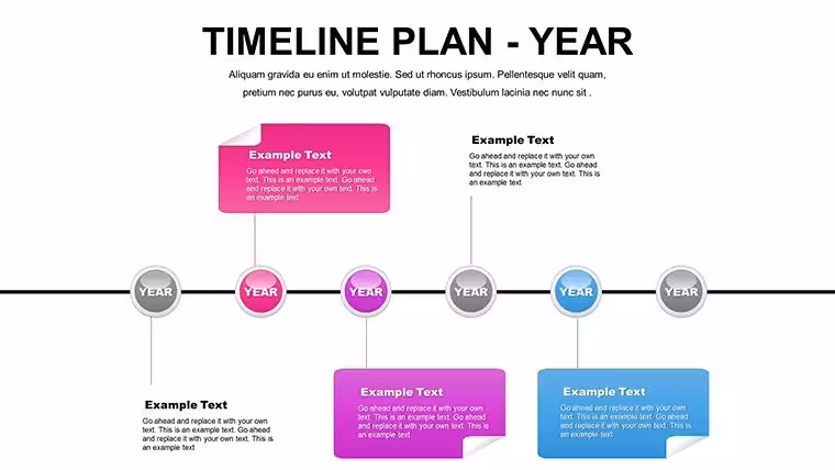 Yearly Timeline Plan Keynote Template - Free