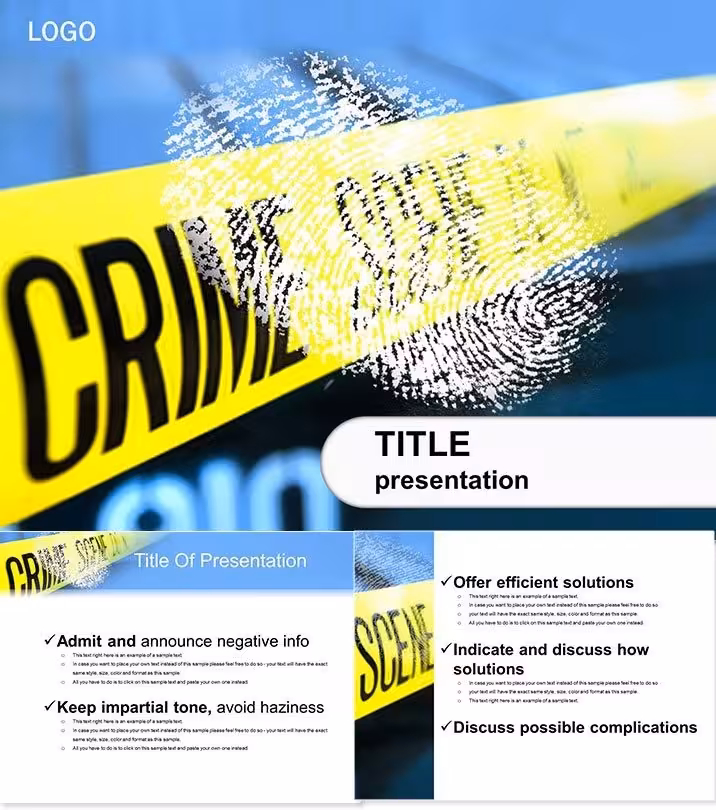 Crime Scene PowerPoint Template for Investigators