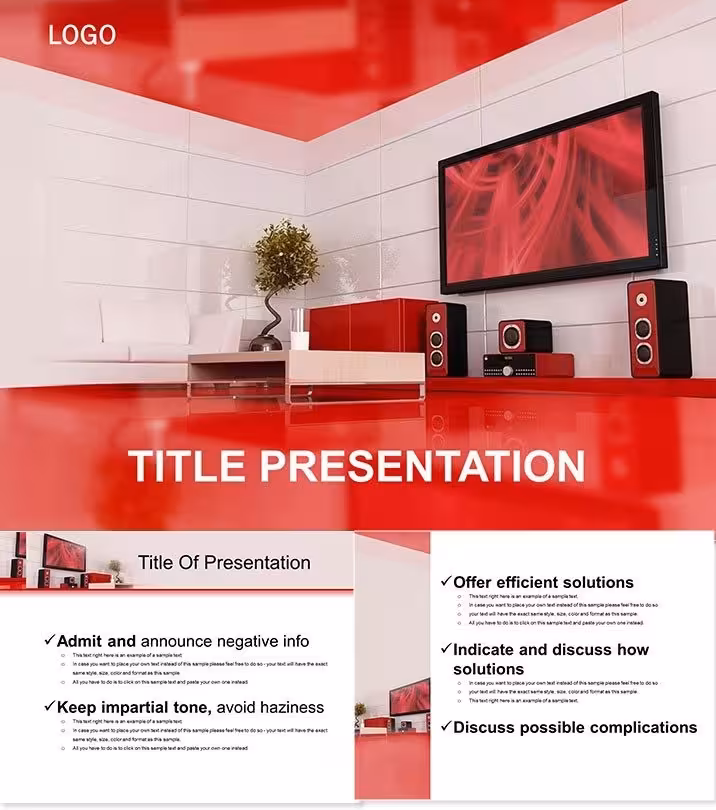 Blueprint Futuristic Homes in PowerPoint