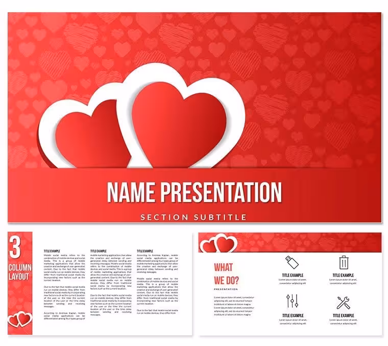 Captivating Valentine Greetings Keynote Template for Heartfelt Presentations