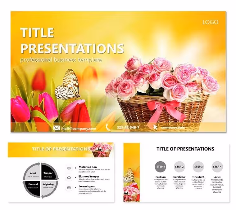 Elegant Floral Business PowerPoint Template: Blossom Professional Narratives