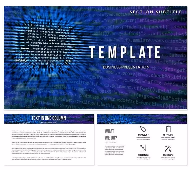 Software Code Keynote Template | Download Now!