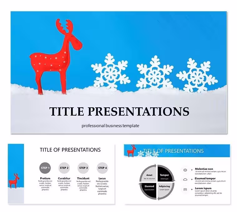 Christmas Reindeer Keynote Themes - Templates
