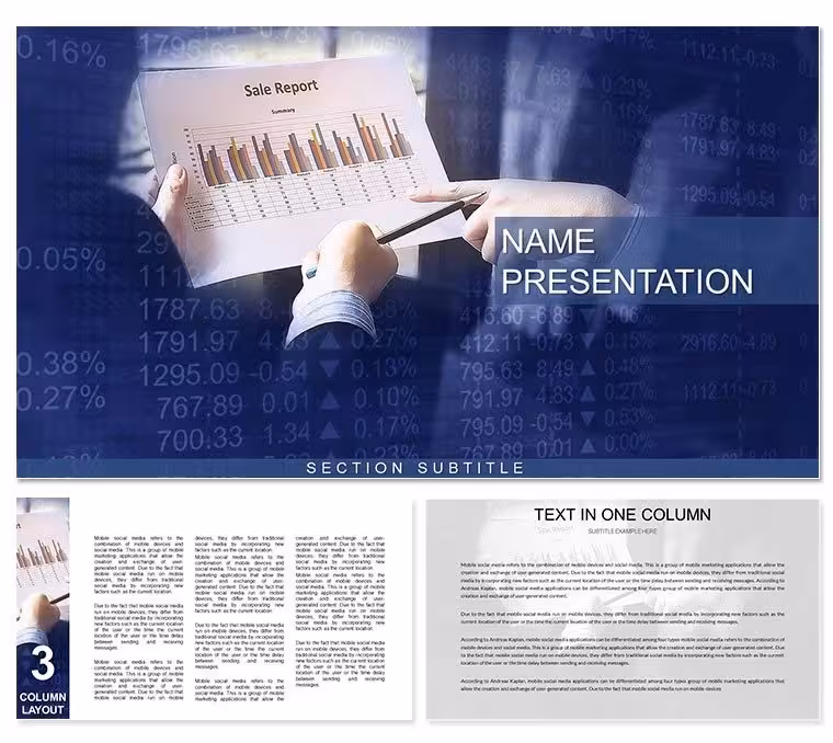 Download Sales Report Keynote Presentation Template with Diagrams