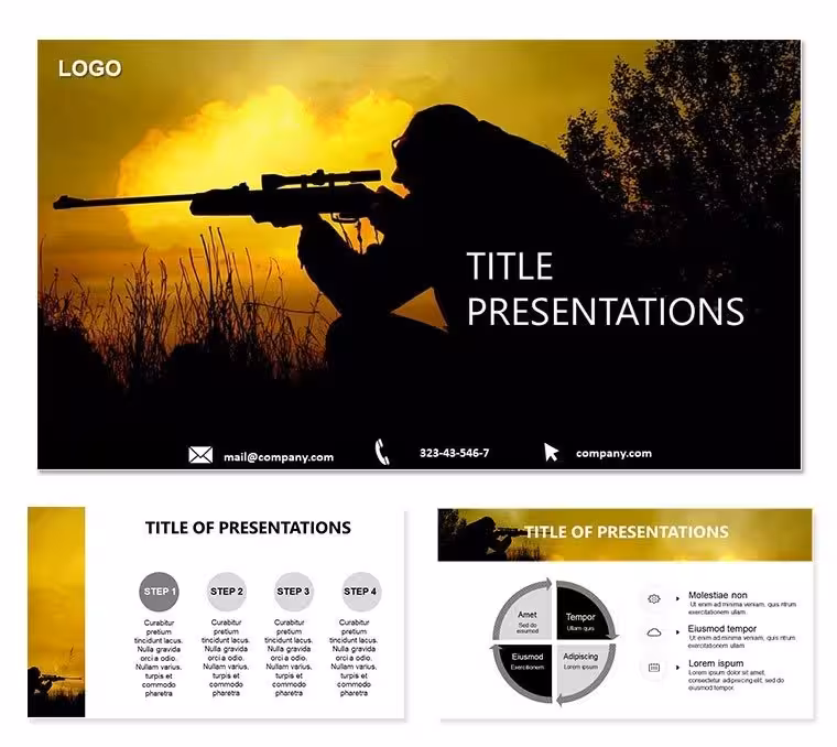 Shooter War Keynote Template: Engage in Visual Warfare