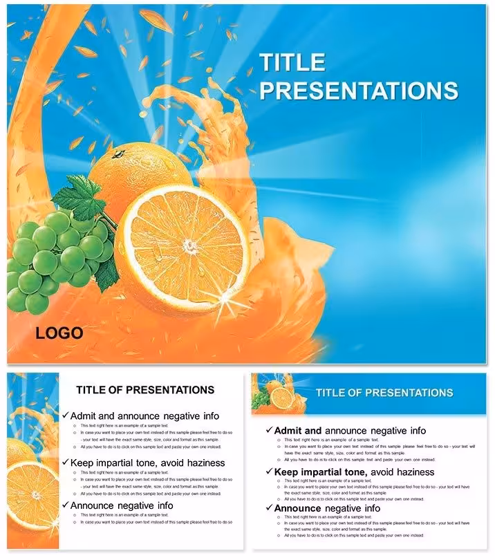 Vibrant Citrus Juices Keynote Template