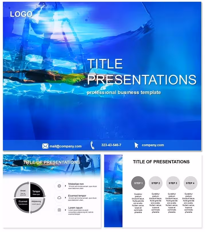 Swimming Pool PowerPoint Template: Make a Splash in Wellness Decks