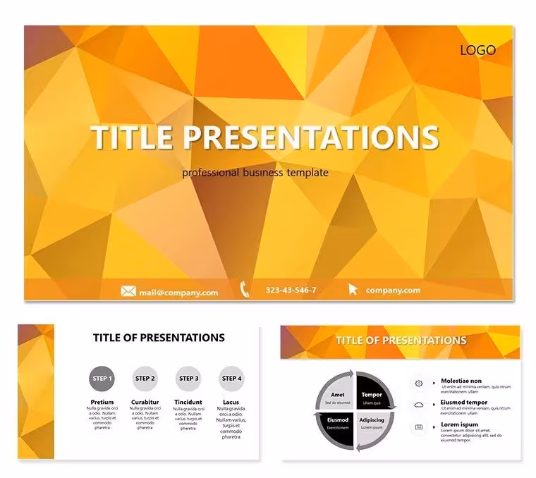 Abstract Yellow Sheet Keynote Template: Infuse Texture into Your Narratives