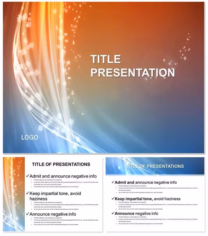 Fascinating Waterfall Keynote Template Design