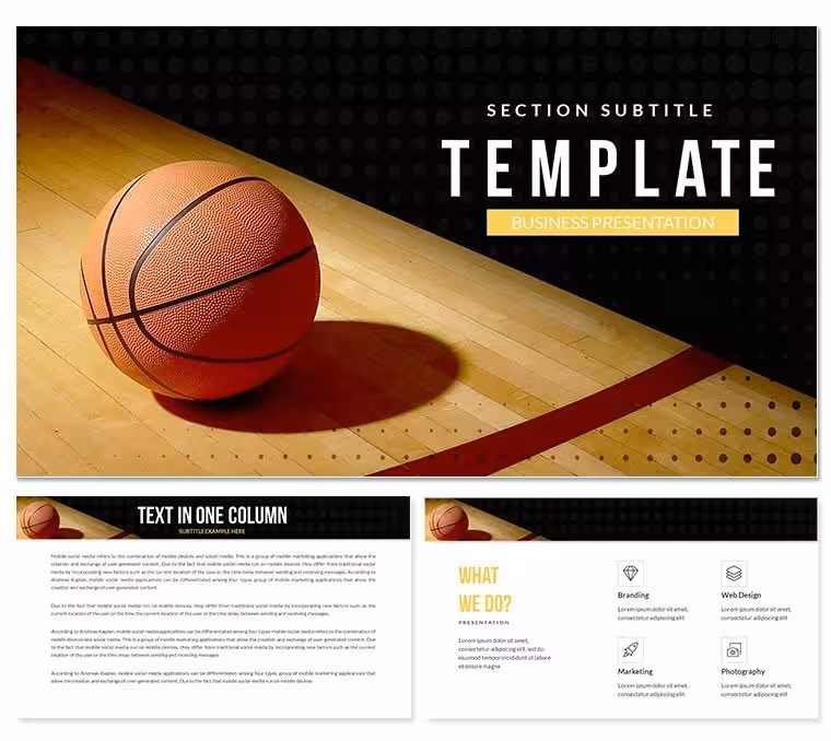 Play basketball Keynote template