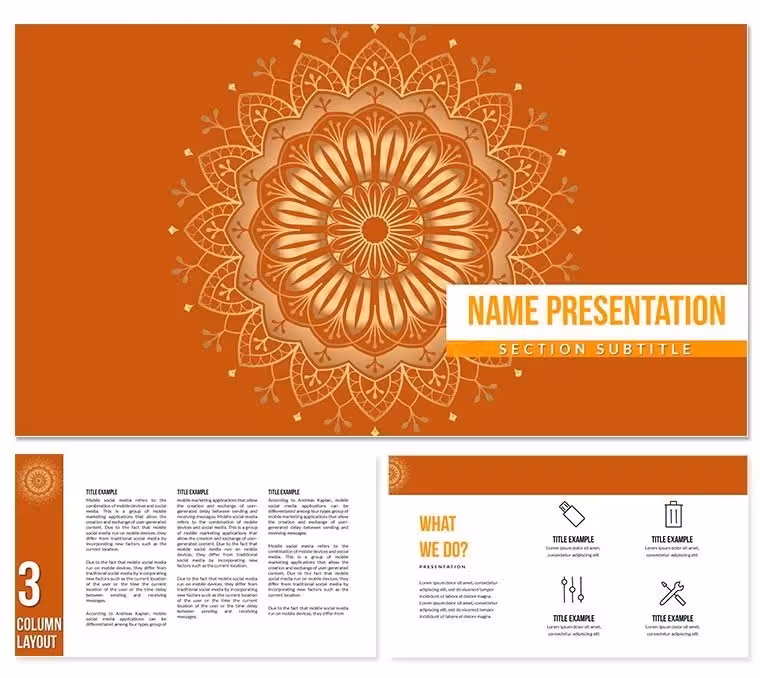 Pattern Flower Keynote Template: Download Presentation