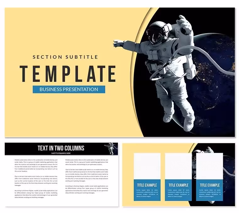 NASA Astronaut Keynote Template: Design Presentation