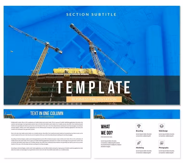 Construction Company Keynote Template Presentation - Download