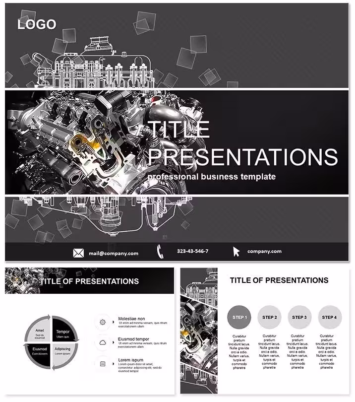 Vehicle Engine PowerPoint Template