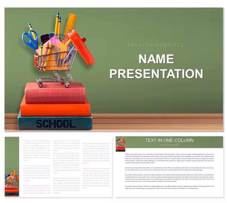 Teacher Supplies Keynote Templates for Schools