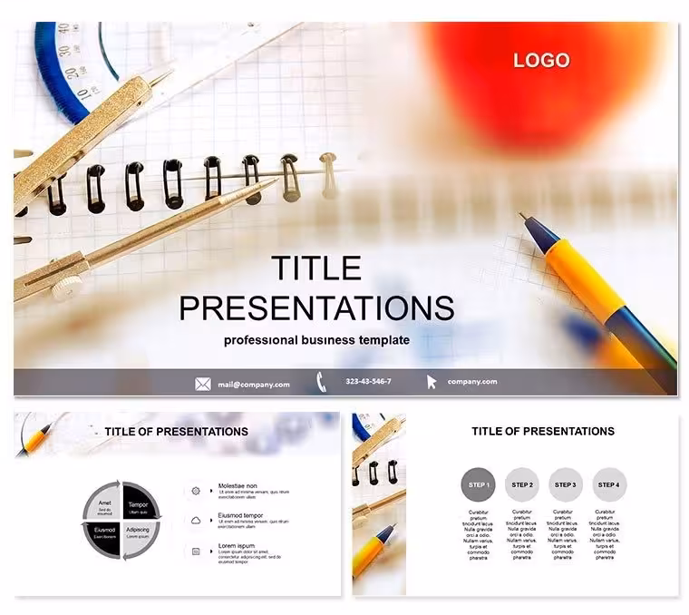 Notebook for Lesson: Education PowerPoint Template
