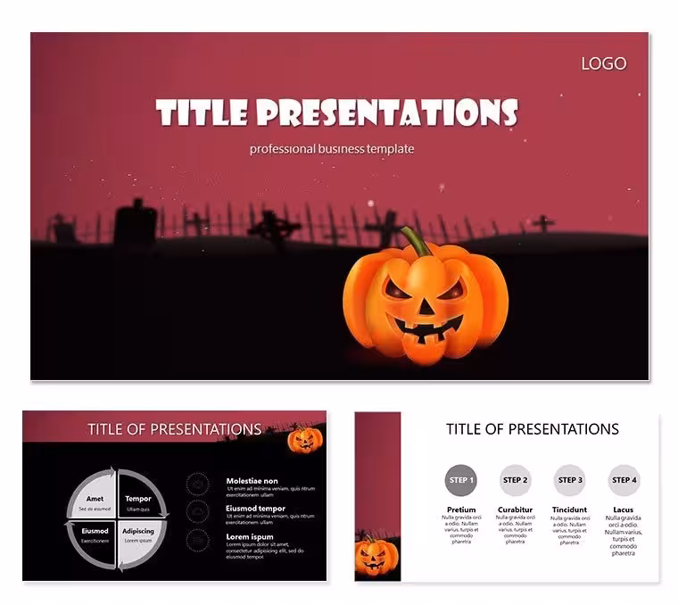 Pumpkin grave PowerPoint template