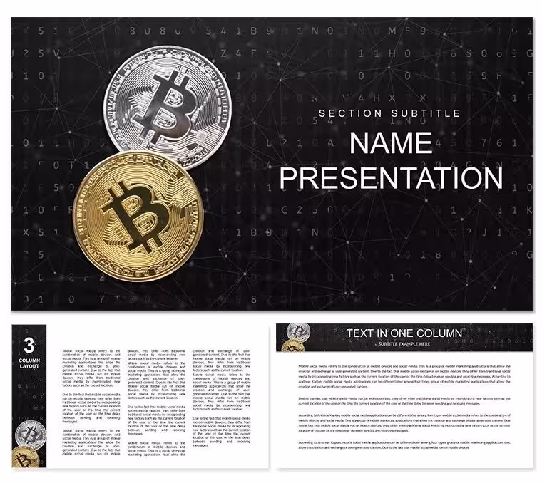 Bitcoin Stock Keynote Template for Crypto Presentations