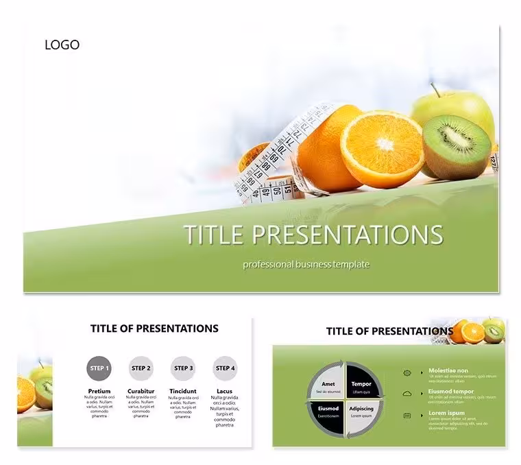 Healthy Recipes Keynote Template: Plate Up Wellness Wisdom