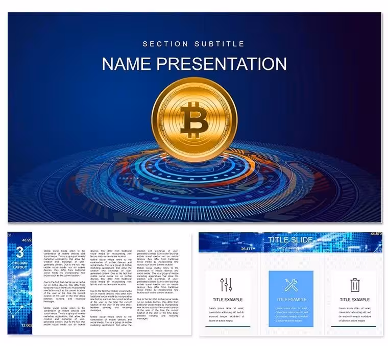 Bitcoin Stock Works Keynote template