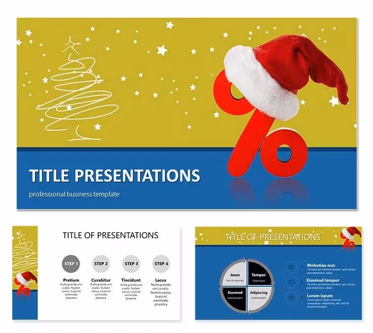 Christmas discounts Keynote templates