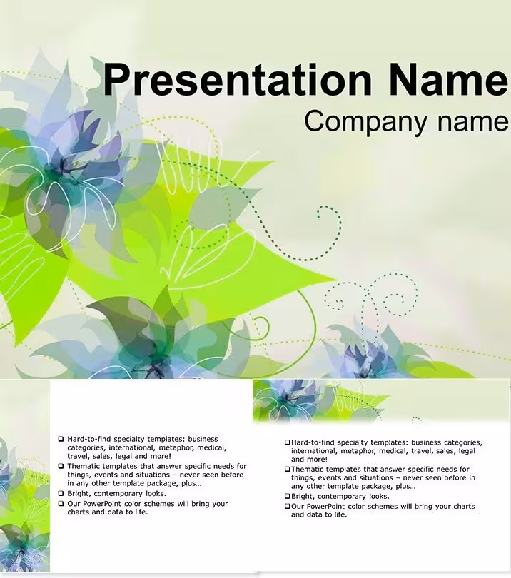 Blooming Flowers Keynote Template for Inspiring Decks