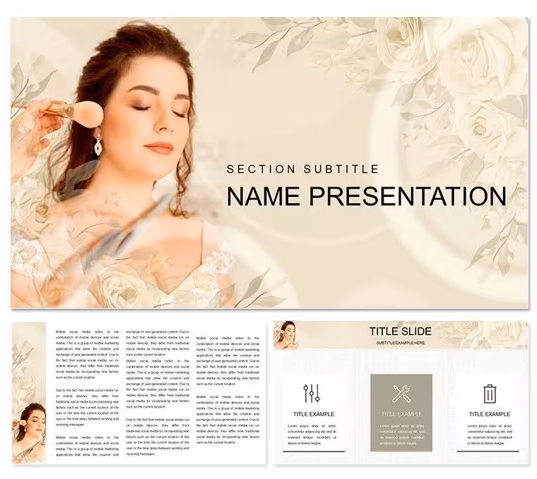 Perfect Makeup Wedding Keynote Template: Beauty That Binds