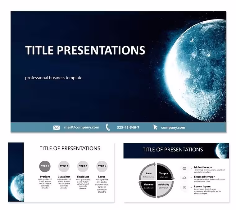 Moon Background Keynote Templates - Presentation Design Download