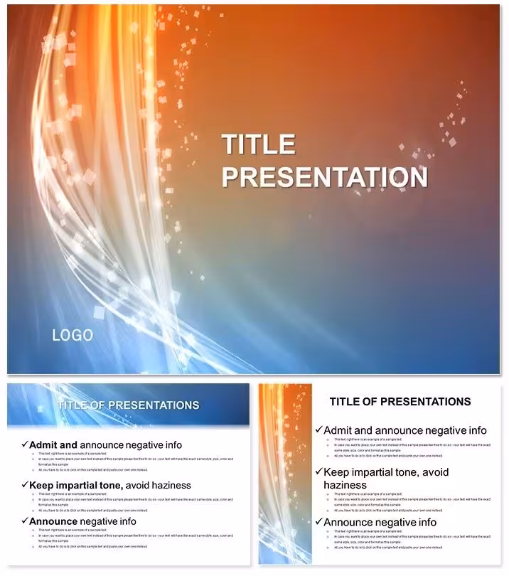 Stacked Waterfall Chart PowerPoint Template