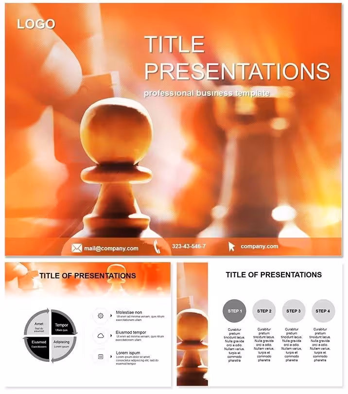 Chess Strategy PowerPoint Template - Fully Editable | Instant Download | ImagineLayout