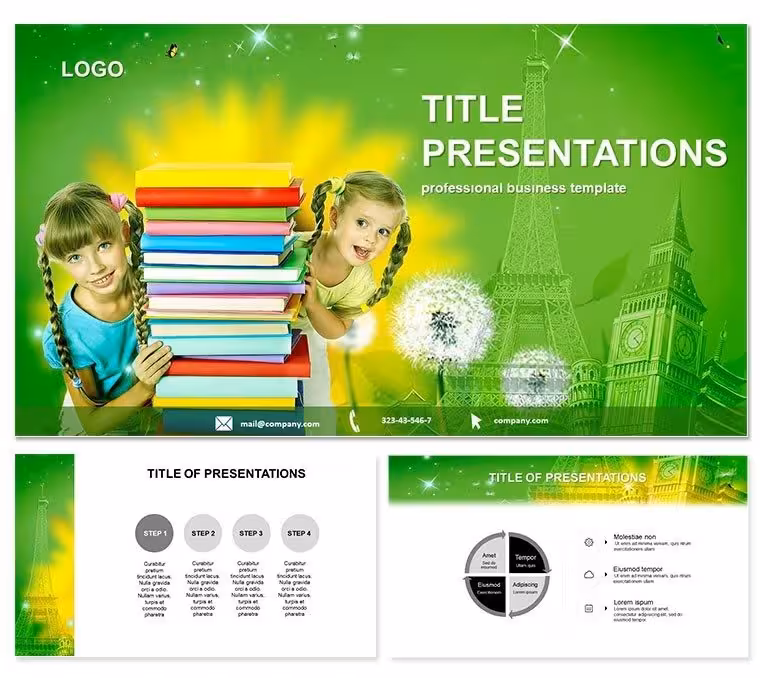School Books Keynote Template: Ignite Classroom Discussions