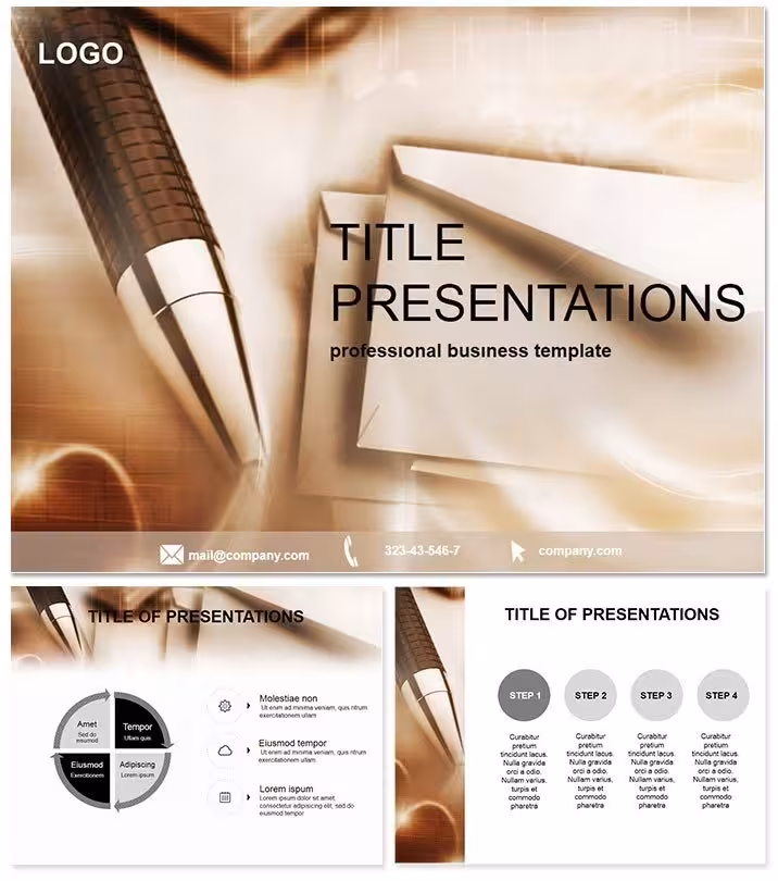 Sending SMS Communication PowerPoint Template