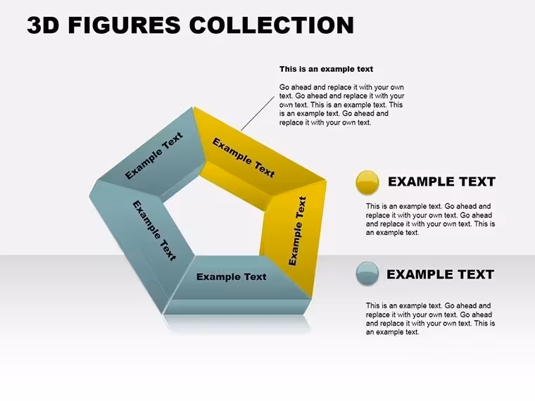 3D Hexagons Collection Keynote Charts: Elevate Data to New Dimensions