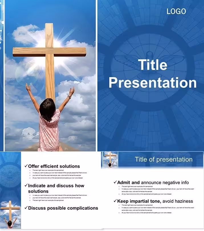 Faith and Prayer Keynote Template for Kids