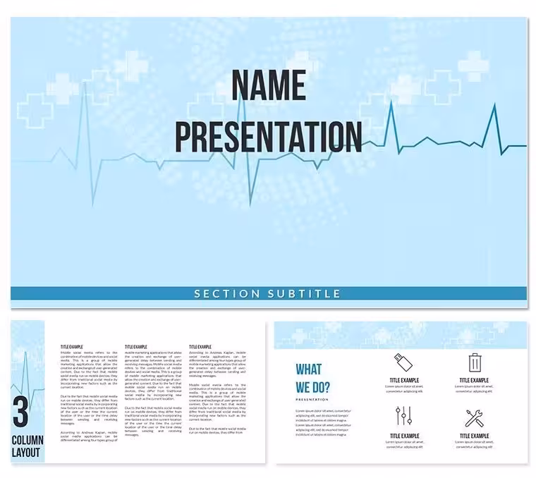 Cardiogram Reading Keynote template for Medicine presentation