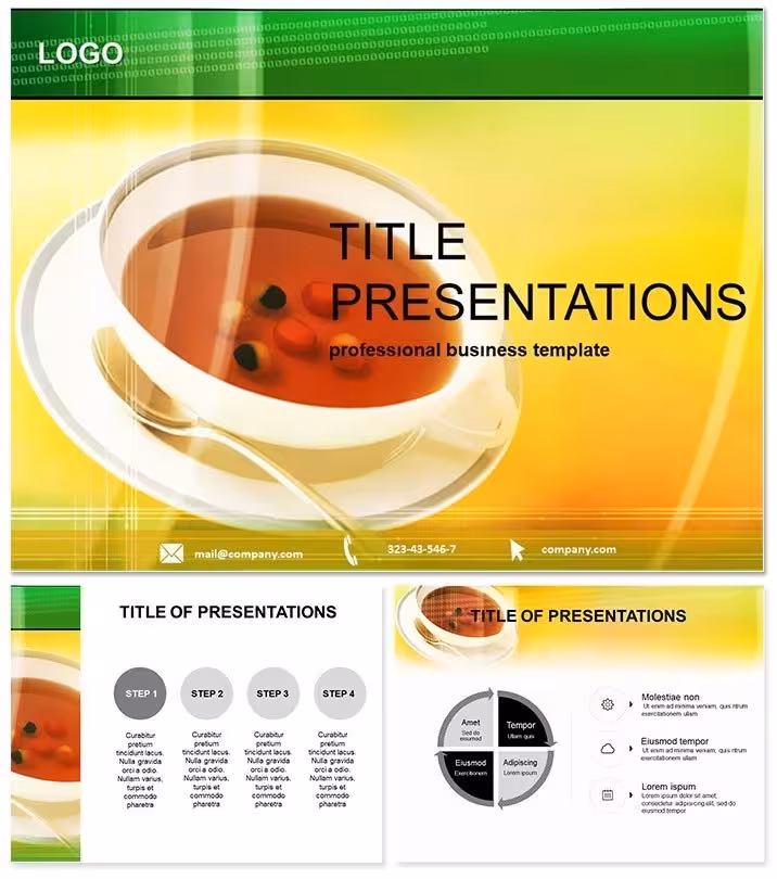 Fragrant Tea Keynote Template Design