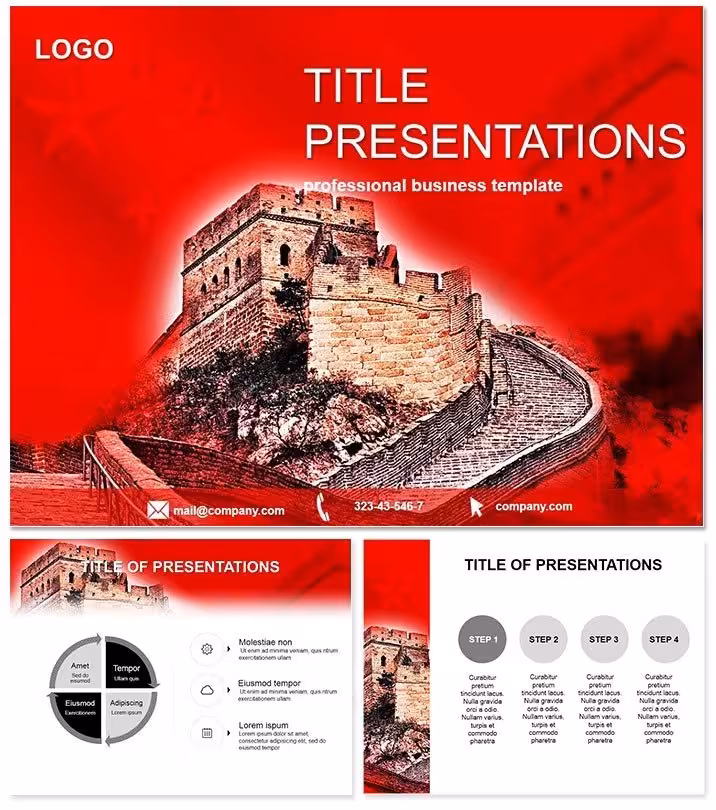 Traverse Time with the Great Wall PowerPoint Presentation Toolkit