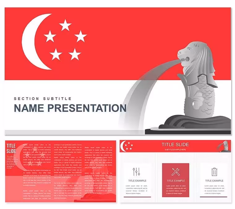 Singapore Business Keynote Template for Global Strategies
