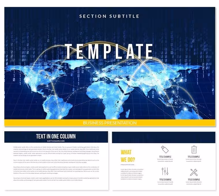 World Network Communication Keynote templates