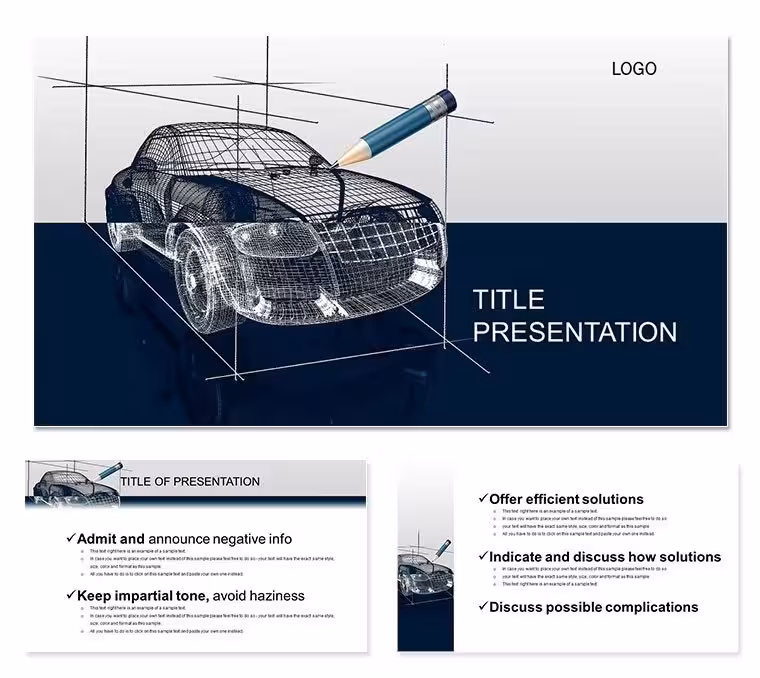 Car 3D Modeling PowerPoint Slides Pro