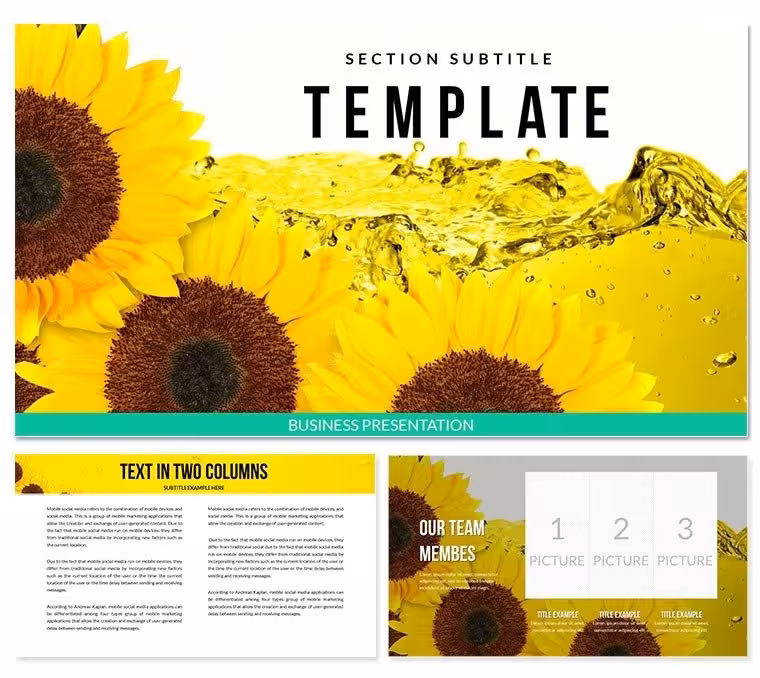 Sunflower Oil Keynote Themes - Templates