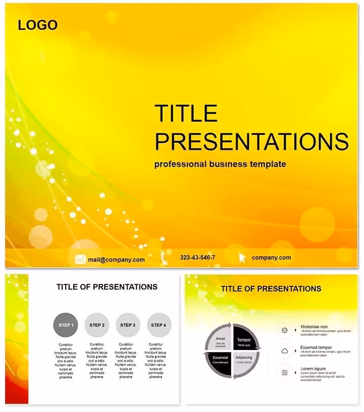Abstract Yellow Glitter Keynote Themes