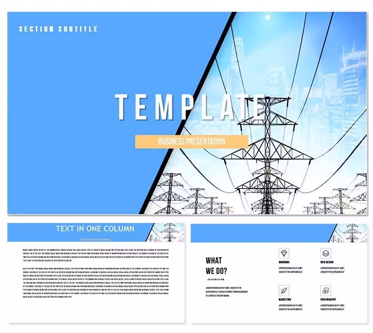 Transmission Tower - Keynote Templates