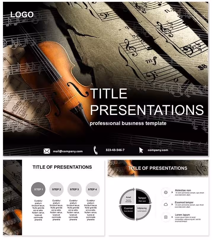Elegant Violin Music Keynote Themes