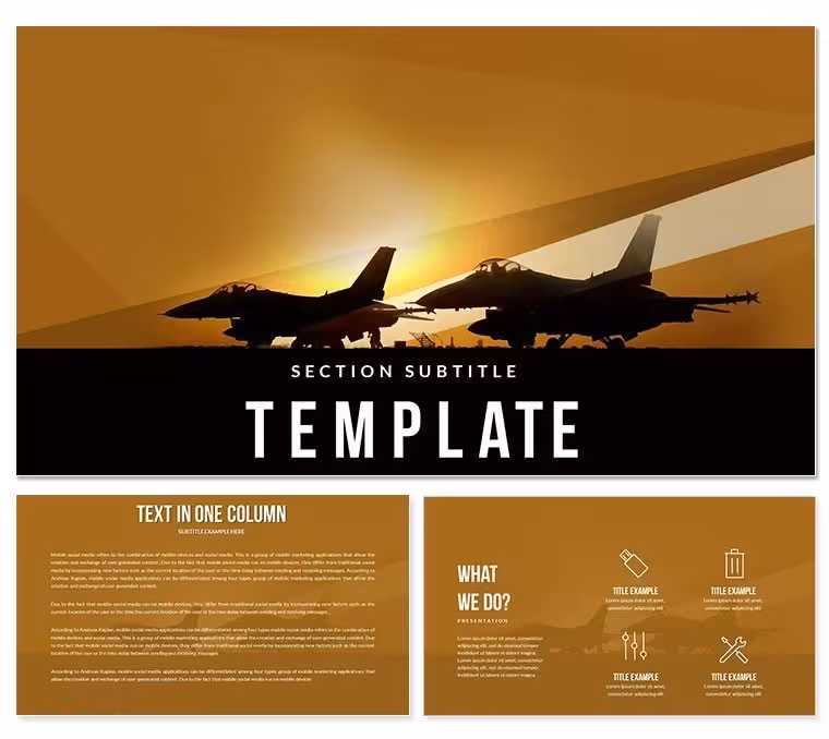 Battle Airplanes: Military Aviation Keynote Template