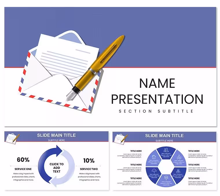 Email Business Correspondence PowerPoint Slides