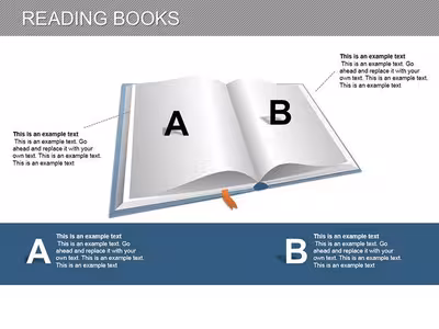 Infographic Reading Books PowerPoint Diagrams: Storytell with Visuals