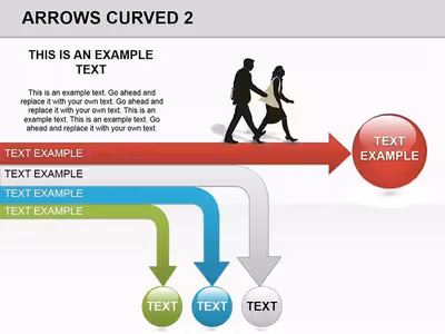 Curved Arrows PowerPoint Template: Bend Data to Your Will