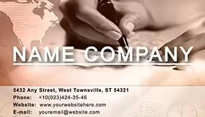 Signing Business Cards Templates